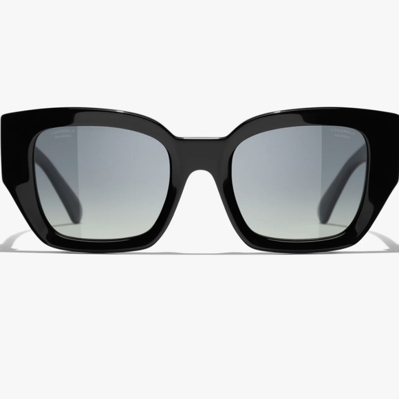 CHANEL POLARIZED SQUARE LARGE BLACK SUNGLASSES POLARIZED Ref.5506 C622/S8 - Picture 4 of 15